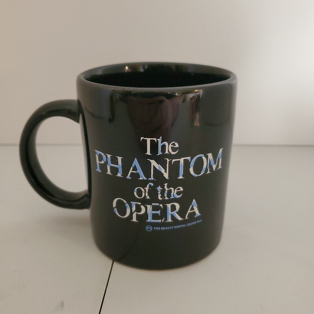 Vintage Phantom of the Opera Black Coffee Mug 1986 - Picture 4 of 11